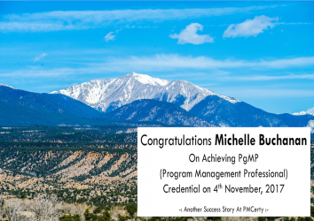 Congratulations Michelle on Achieving PgMP..!